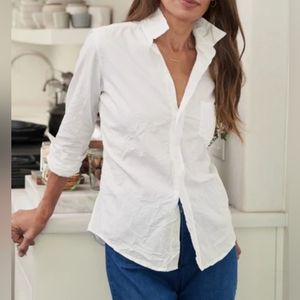 Frank & Eileen white crinkle Barry button up.